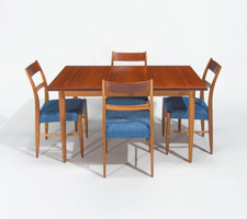 Danish Dining Set in Teak & Oak 1950’s Mid Century Table Chair Vintage