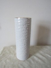 Vintage Retro Kernewek Pottery  Tall Textured Cylindrical Vase 29cm tall