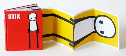 Stik book yellow print - 'book',