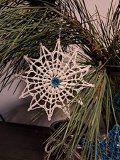 White Crochet Snowflakes, Set