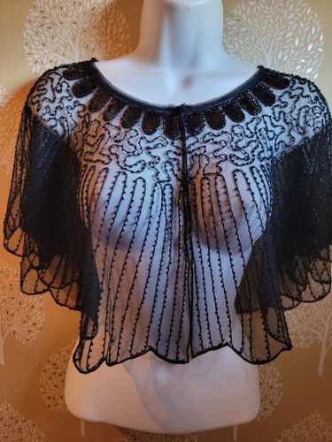 Shawl cape bridal prom 1920s - bridal,