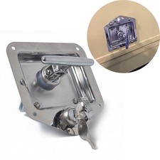 Folding T Handle Lock Steel Flush Mount Tool Box Fit Trailer Caravan Truck