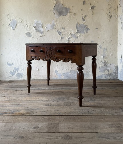 Antique solid oak carved - oak,