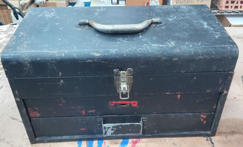 Vintage homak metal toolbox - vintage,