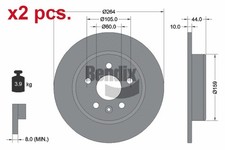 X2 PCS REAR BRAKE DISC ROTOS X2 PCS SET BDS1475 BENDIX BRAKING I