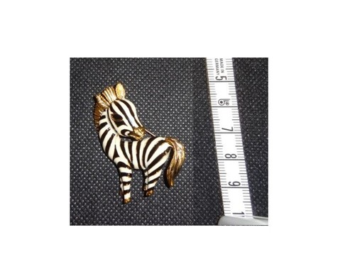Vintage sphinx enamel - vintage, zebra