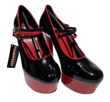 Court Shoes Black & Red 6 inch
