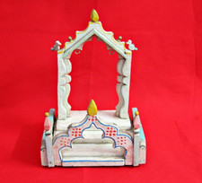 OLD VINTAGE HANDPAINTED BEAUTIFUL WOODEN LADU GOPAL SWING / JHULA, JHOOLA STAND