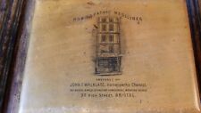 1880'S ANTIQUE ADVERTISING BOX HOMEOPATHIC MEDICINE WALKLATE BRISTOL - MAUCHLINE
