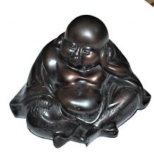 oriental Bronze-Composite Figure ‘Dreaming Monk’ with Hidden Gilded Scene 9cm