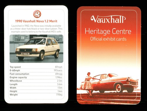 Info card car vauxhall - 1, x