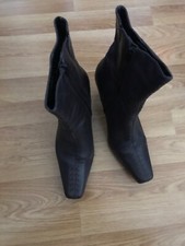 Evans Aubergine Ankle Boots Ladies UK Size 6E