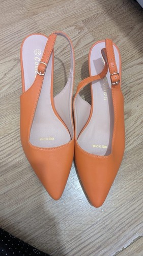 Orange kitten heels size - , 5