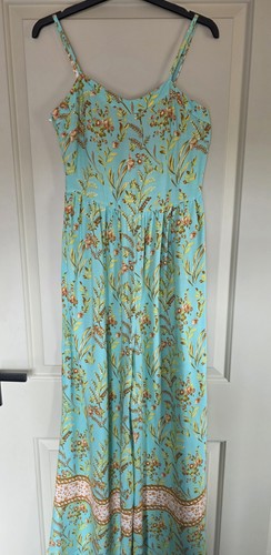 Ladies turquoise floral print