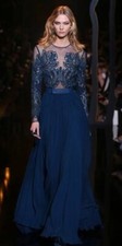 NWT Elie Saab Peacock Blue
