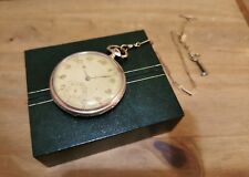 Stunning Antique EVRETTE SWISS CHRONOMETER Silver Pocket Watch Chain & Boxed