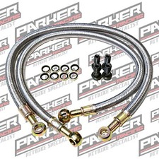 Pit Bike Race Braided Oil Cooler Hose Kit - 10mm Banjos