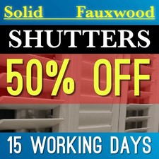 Plantation Shutters ( Solid FAUXWOOD , Made To Measure )