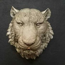 Stone garden tiger head - garden,