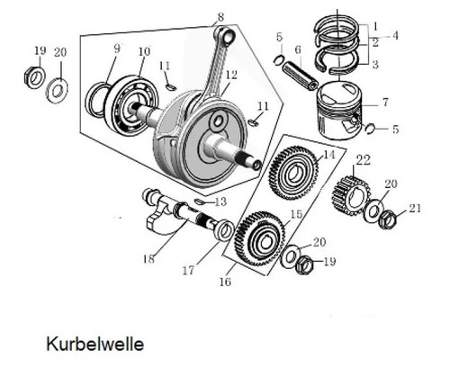 Sfm sachs crankshaft - sfm, /