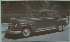 Plymouth 1948 4 Door Sedan Salesmans Card Period Postcard Ref 93D