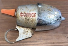 VINTAGE 1960,s LUCAS COMET BICYCLE BELL IN WELL USED WORN WORKING VINTAGE COND.