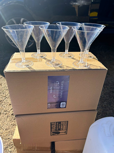 Matana clear glass martini - glass,