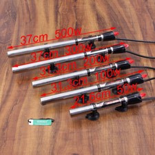 KIT Silver Aquarium Submersible Fish Tank Adjustable Water Heater 220v 50-500w