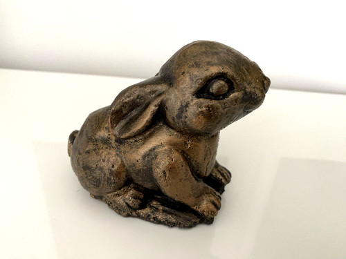 Rabbit stone ornament bronze - rabbit,