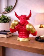 Red Bull Boxer Ornament Gold