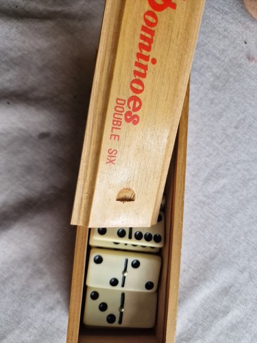 Retro wooden dominoes game - retro,