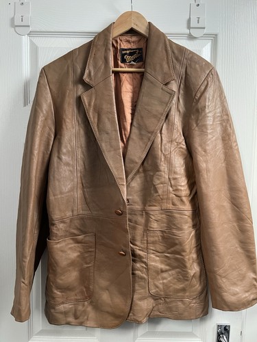 Mont tan leather blazer jacket - mont,