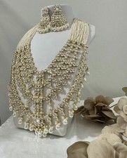 Brand New Maharani Necklace Set with Earrings Gold Plated Jewellery Set for Her