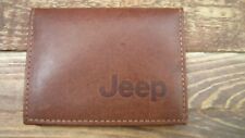 Jeep logo Brown Leather wallet