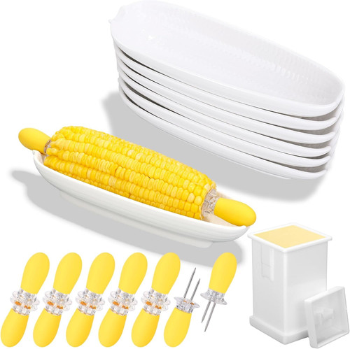 Ceramic corn dishes set with - corn,