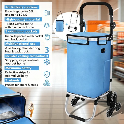 Large wheel shopping trolley - large, 6