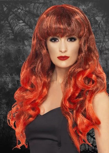 Gothic long red curly - red, cosplay