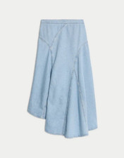 M&S Denim Maxi Skirt Size UK