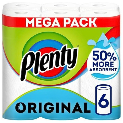 Plenty kitchen roll 6 - roll, rolls
