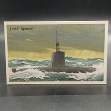 World Of Speed HMS SPARTAN NAVY SUBMARINE Vtg Tobacco Cigarette Card