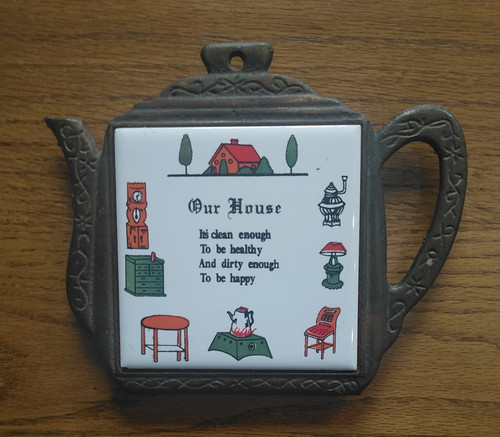 Vintage our house teapot - vintage,