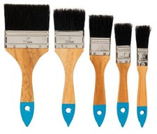 5 Piece Paint Brush Set Professional Decorating Pure Bristle Brushes DIY P53