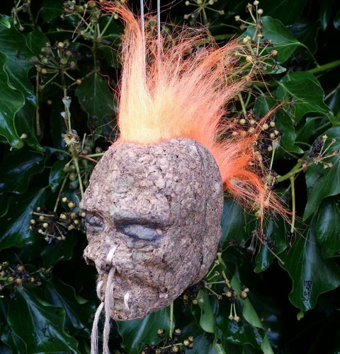 Orange mohawk shrunken - orange,