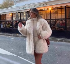 ZARA NEW WOMAN FAUX FUR COAT