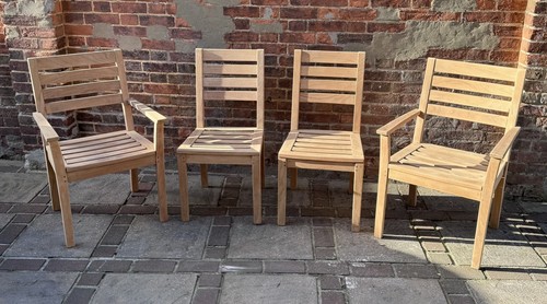 Teak garden chairs - x, 4