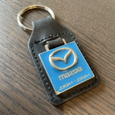 Mazda Zoom Chrome Leather Key Ring/Fob Chain Dealer Garage CX3 CX5 CX7 RX8 MX5