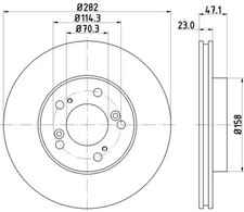Brake disc internally - 2x,