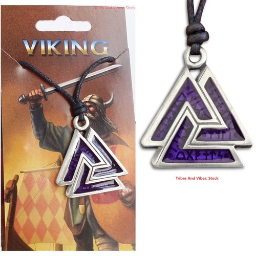 Valknut runes necklace pendant - valknut,