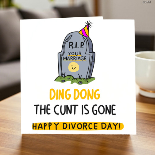Funny divorce card - funny, happy