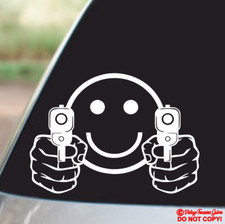 SMILEY FACE POINTING GUNS -